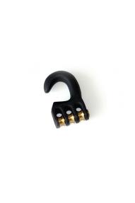 pulley hook aluminium 3 rollers - 20mm