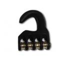 Pulley hook aluminium 4 rollers -12 mm