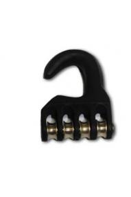 Pulley hook aluminium 4 rollers -12 mm