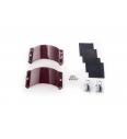 2x Clamcleat CL244/S1 Aubergine Strap, 4x  Screws, 4x Rubber