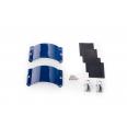 2x Clamcleat CL244/S2 Blue Strap, 4x Screws, 4x Rubber
