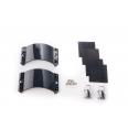 2x Clamcleat CL244/S7 Graphite Grey Strap, 4x  Screws,4x Rubber